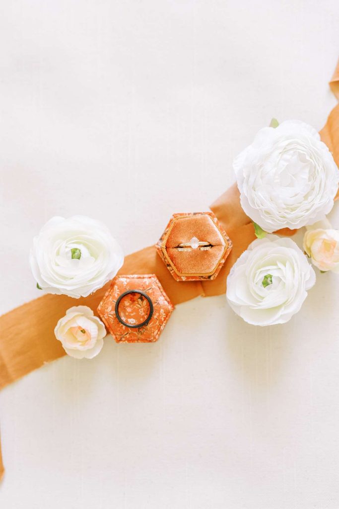 Wedding rings by Alyssa & Anna Fine Jewelry and Vintage Gentleman.