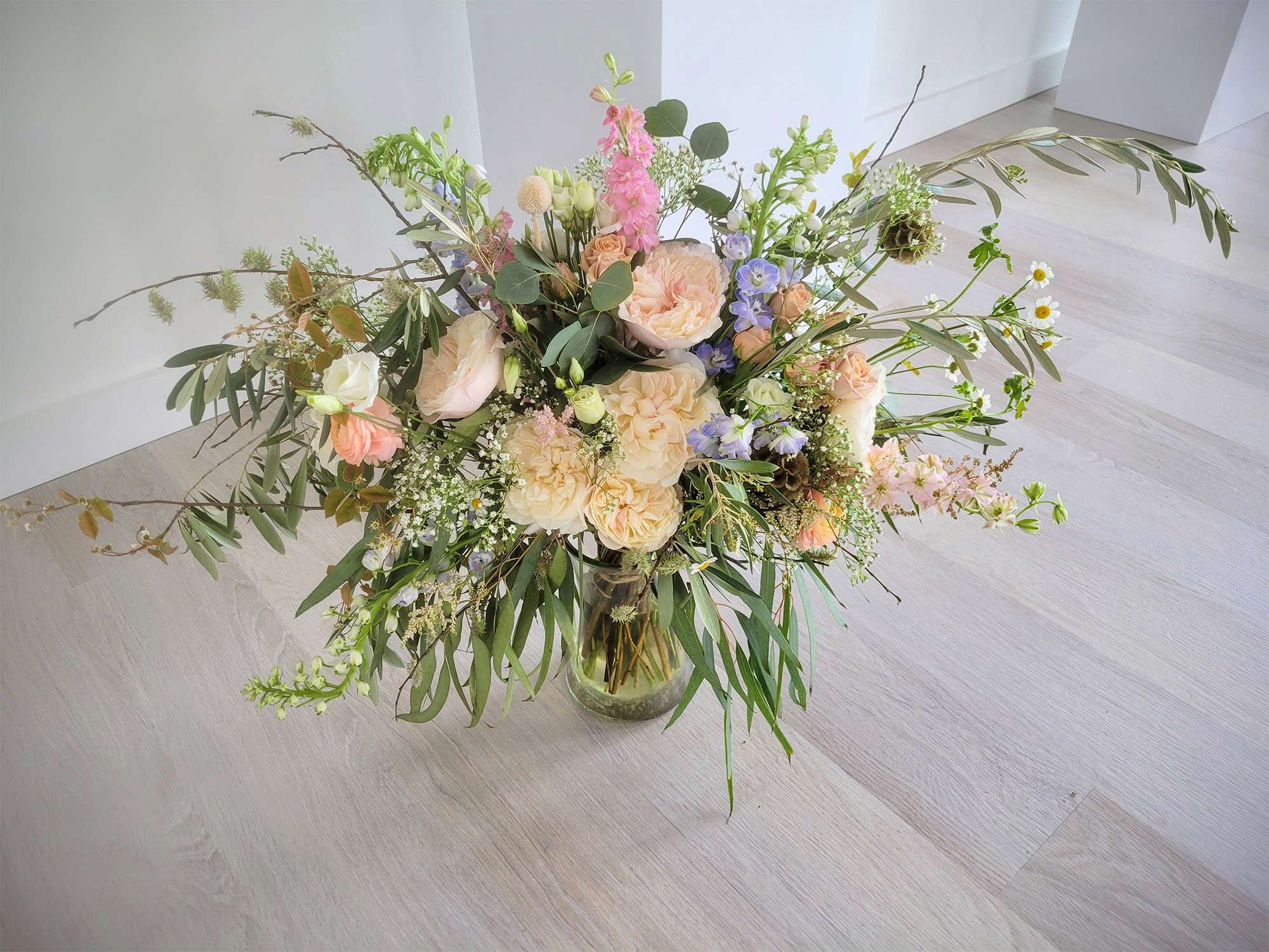 A lush wildflower bouquet created by Archer & Bliss Floral.