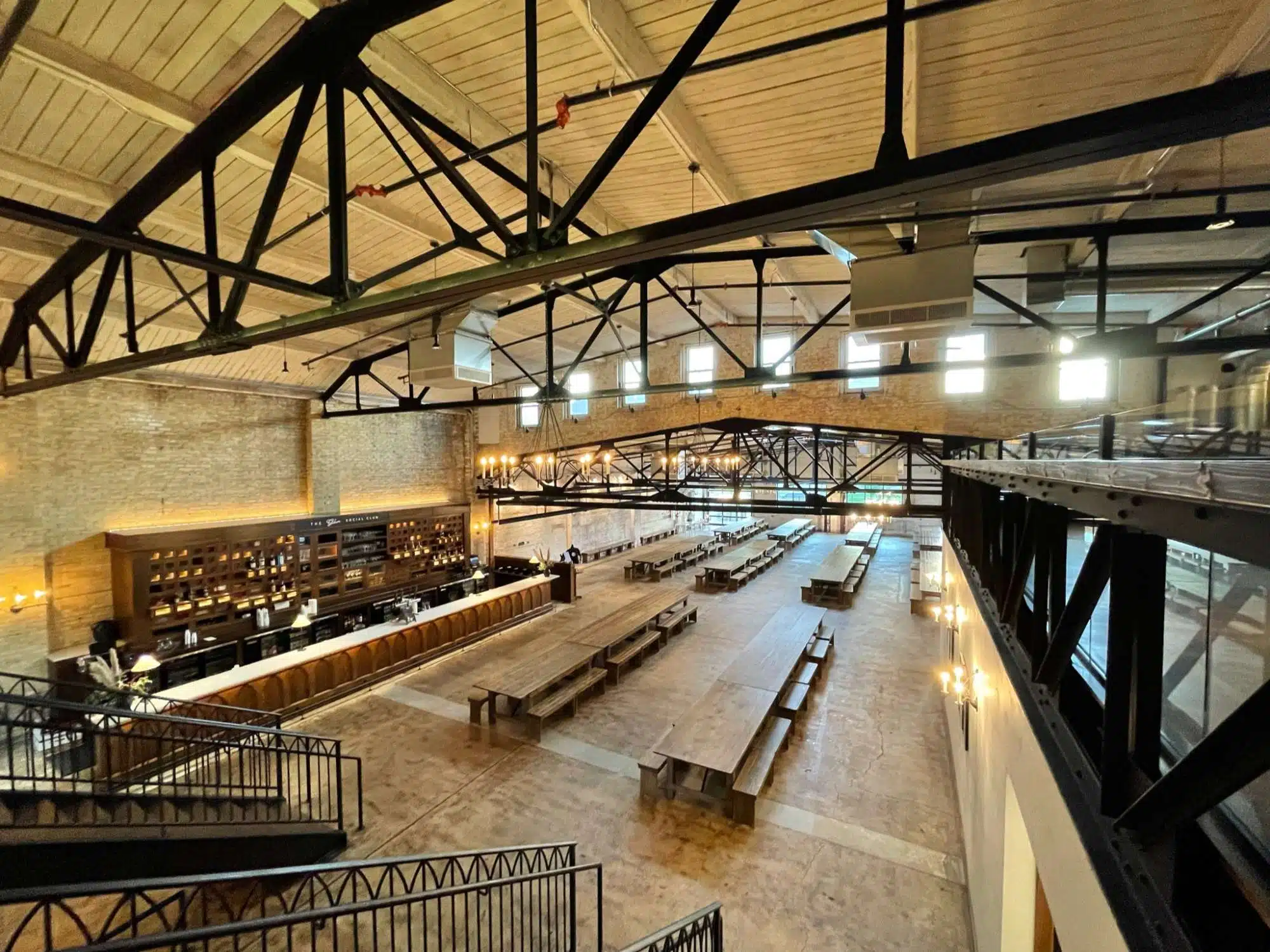 A view from the mezzanine at the Gibson Social Social Club