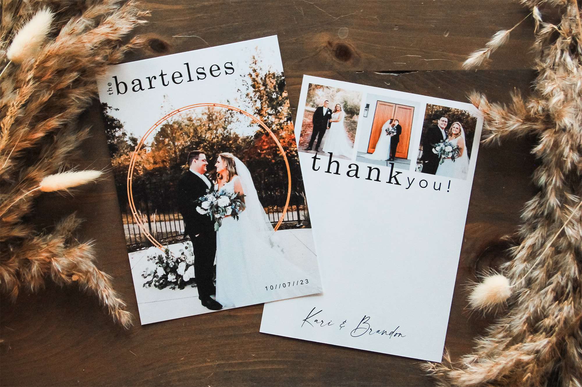 Wedding Thank you card from L.designs.