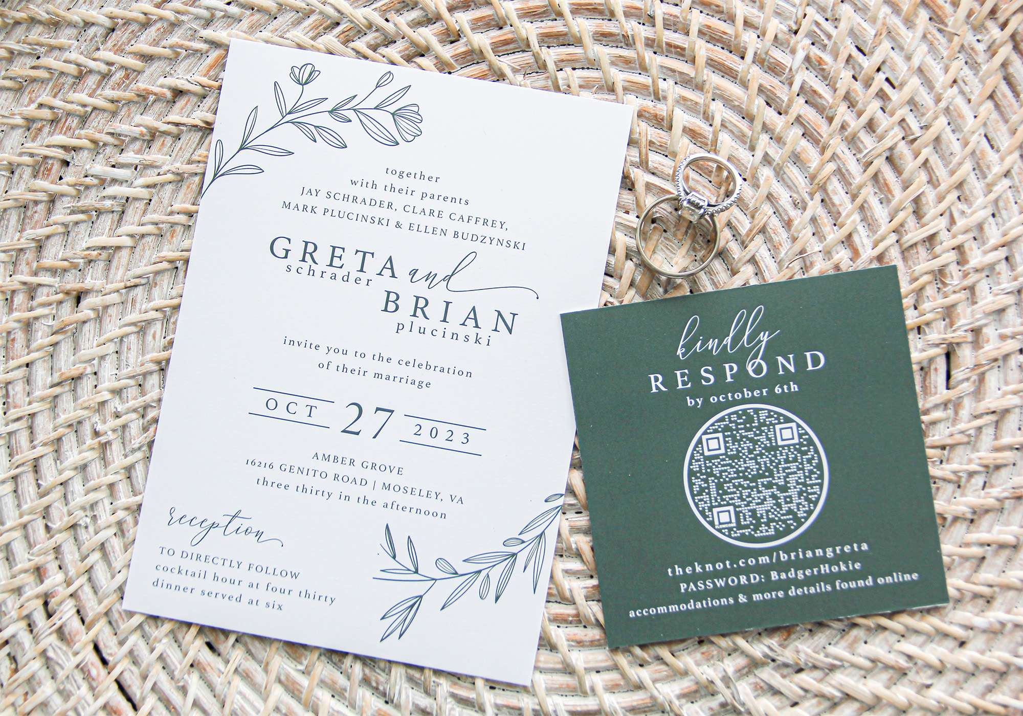 Please respond QR code in wedding invitation.