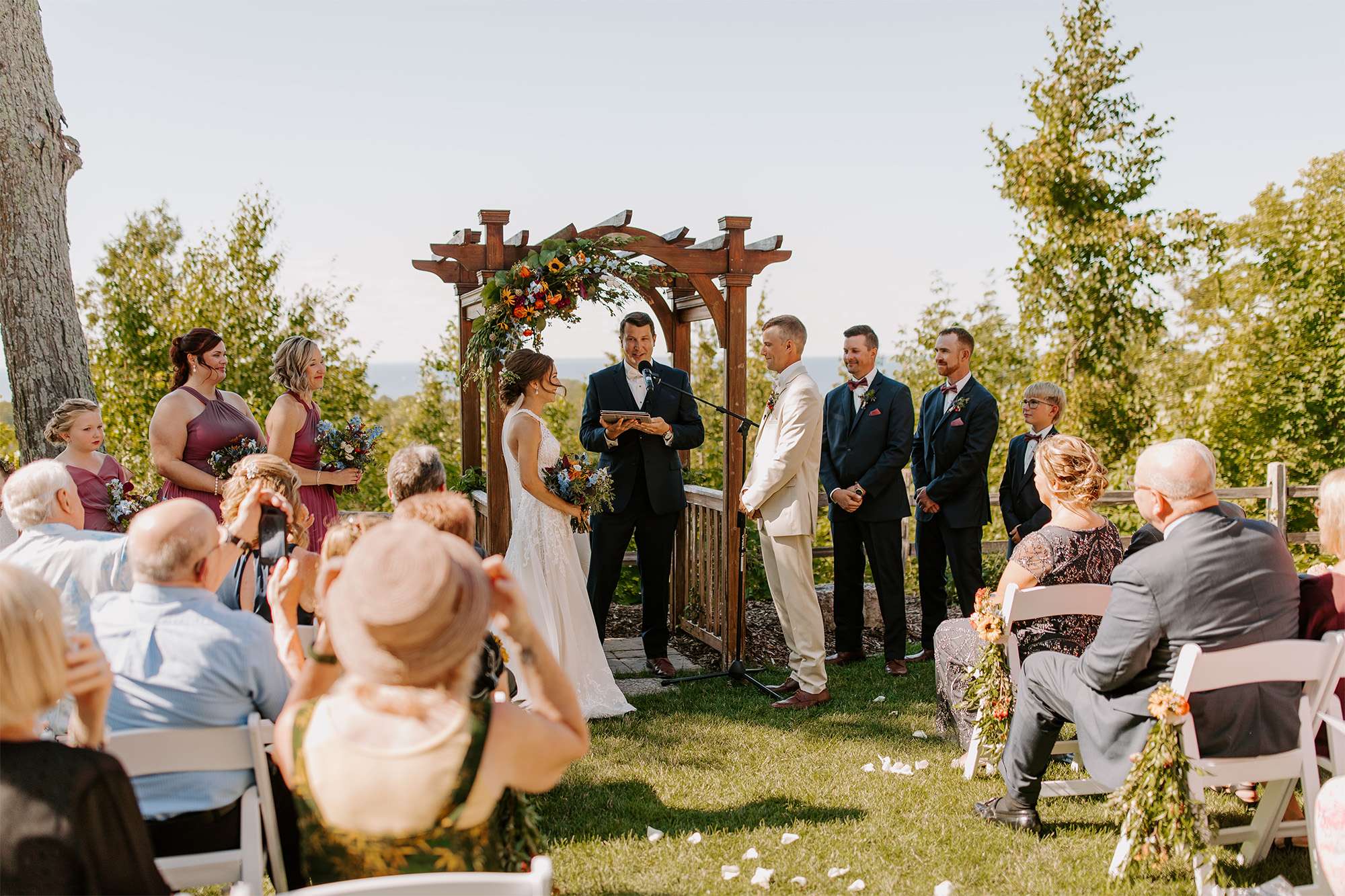 A Landmark Resort wedding ceremony overlooking the Bay