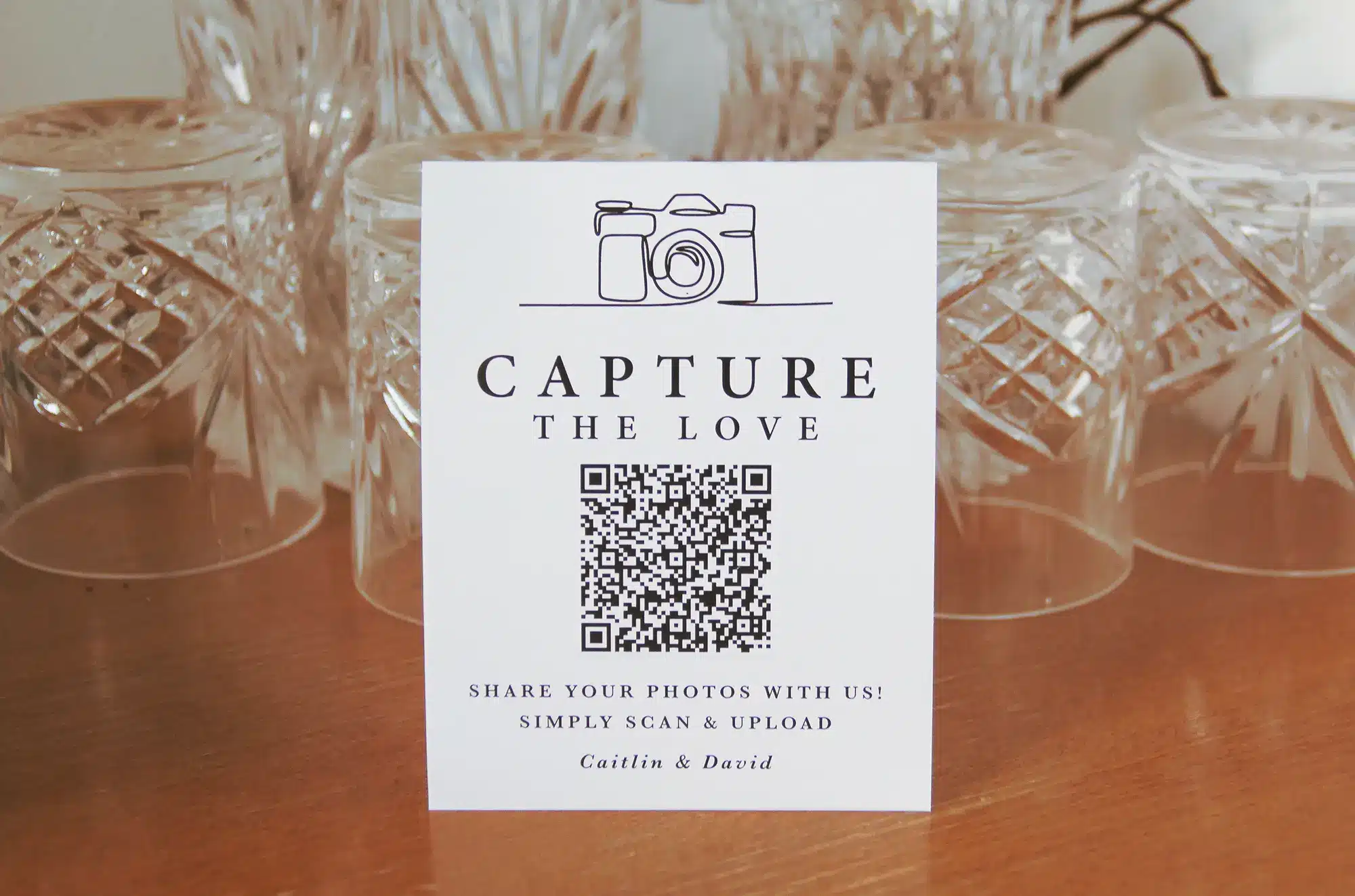 Capture the Love QR code card- L.Designs Invitations & Custom Designs.