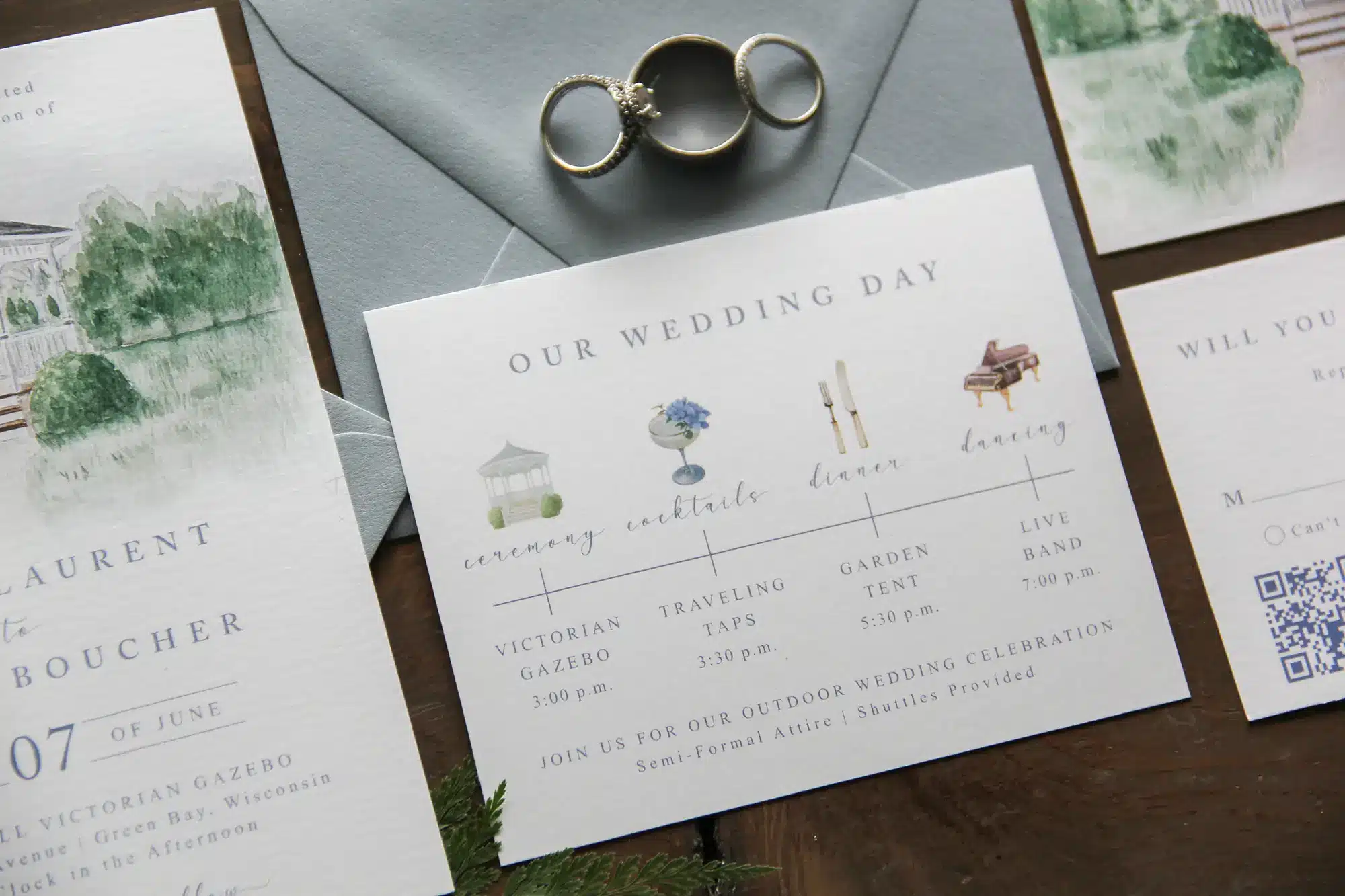 Custom art images on invitations by L. Designs