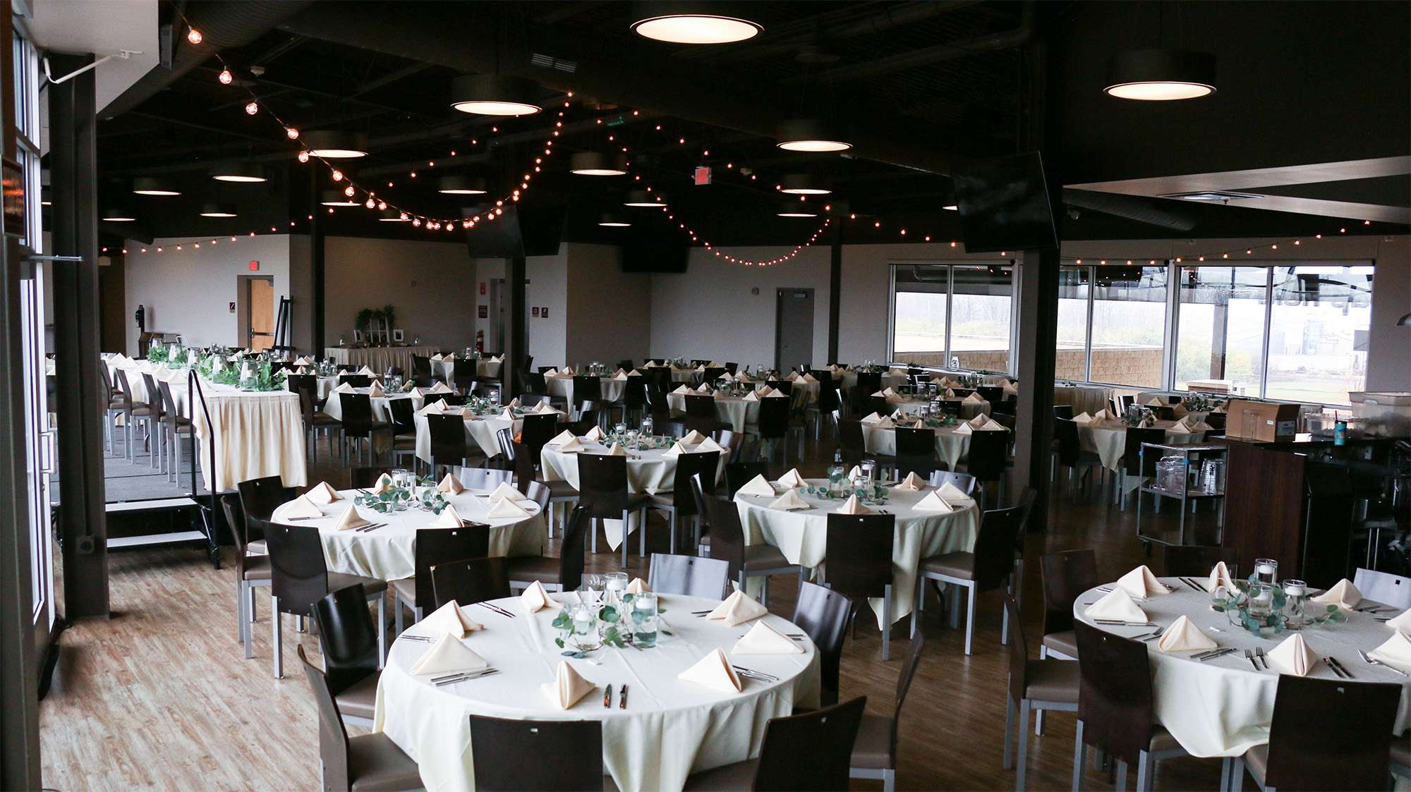 The Fox Club all decked out for a wedding at the Timber Rattlers Stadium.