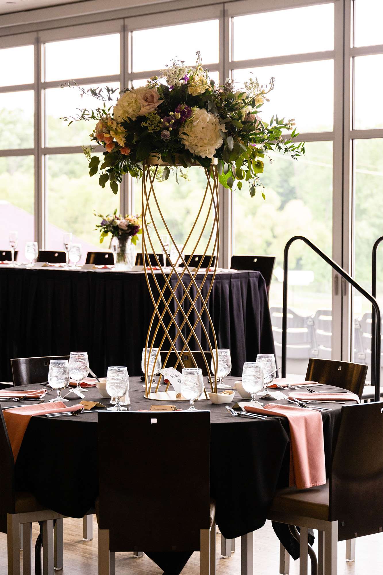 Wedding reception set up at The Fox Club in Appleton.