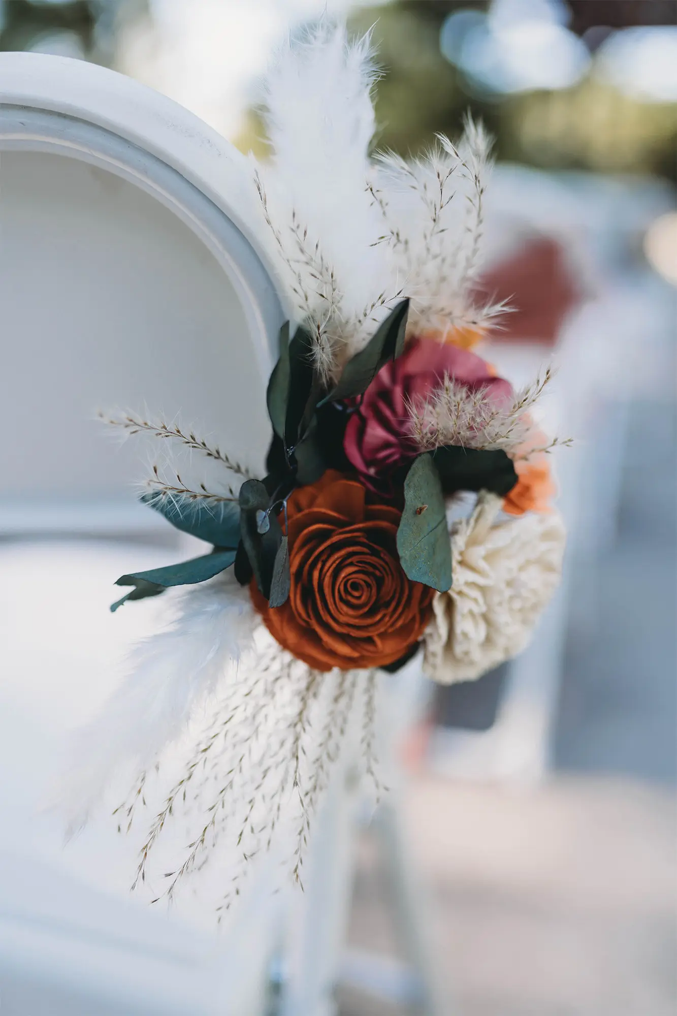 elegant-stevens.-point-wedding-48 Sola Wood floral accents at Sentry World Wedding ceremony.