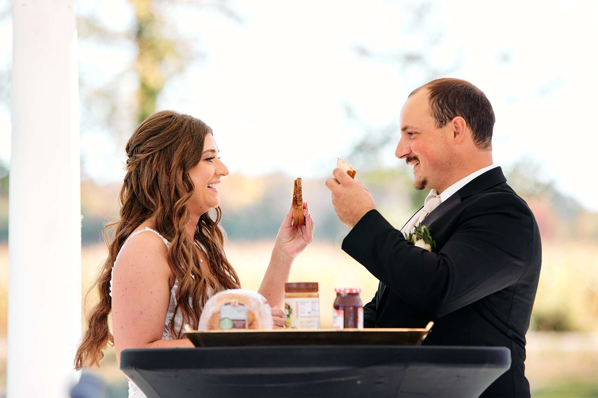 Peanut Butter and Jelly sandwiches made for the unity ceremony
