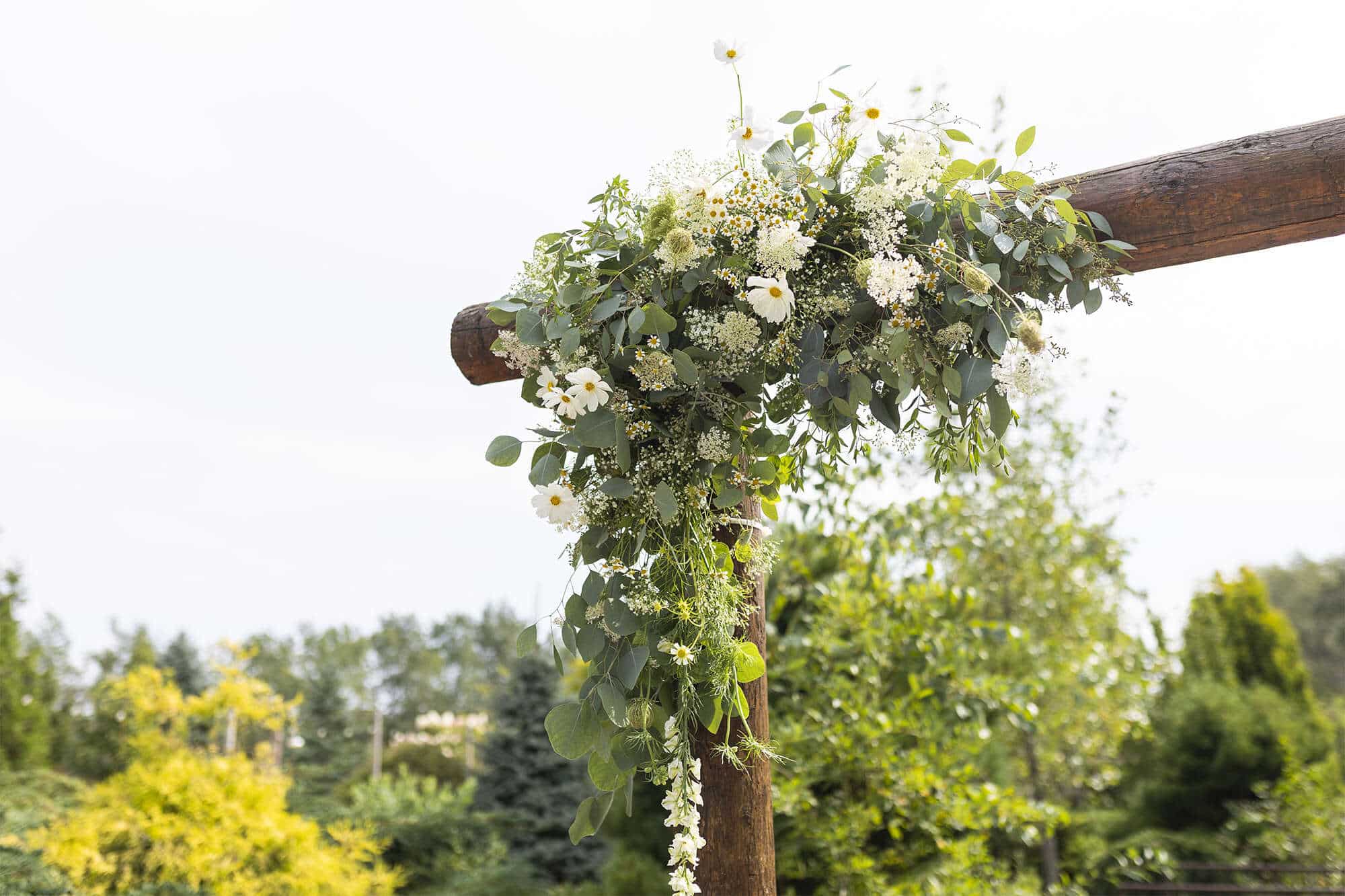Lush floral covered arch
