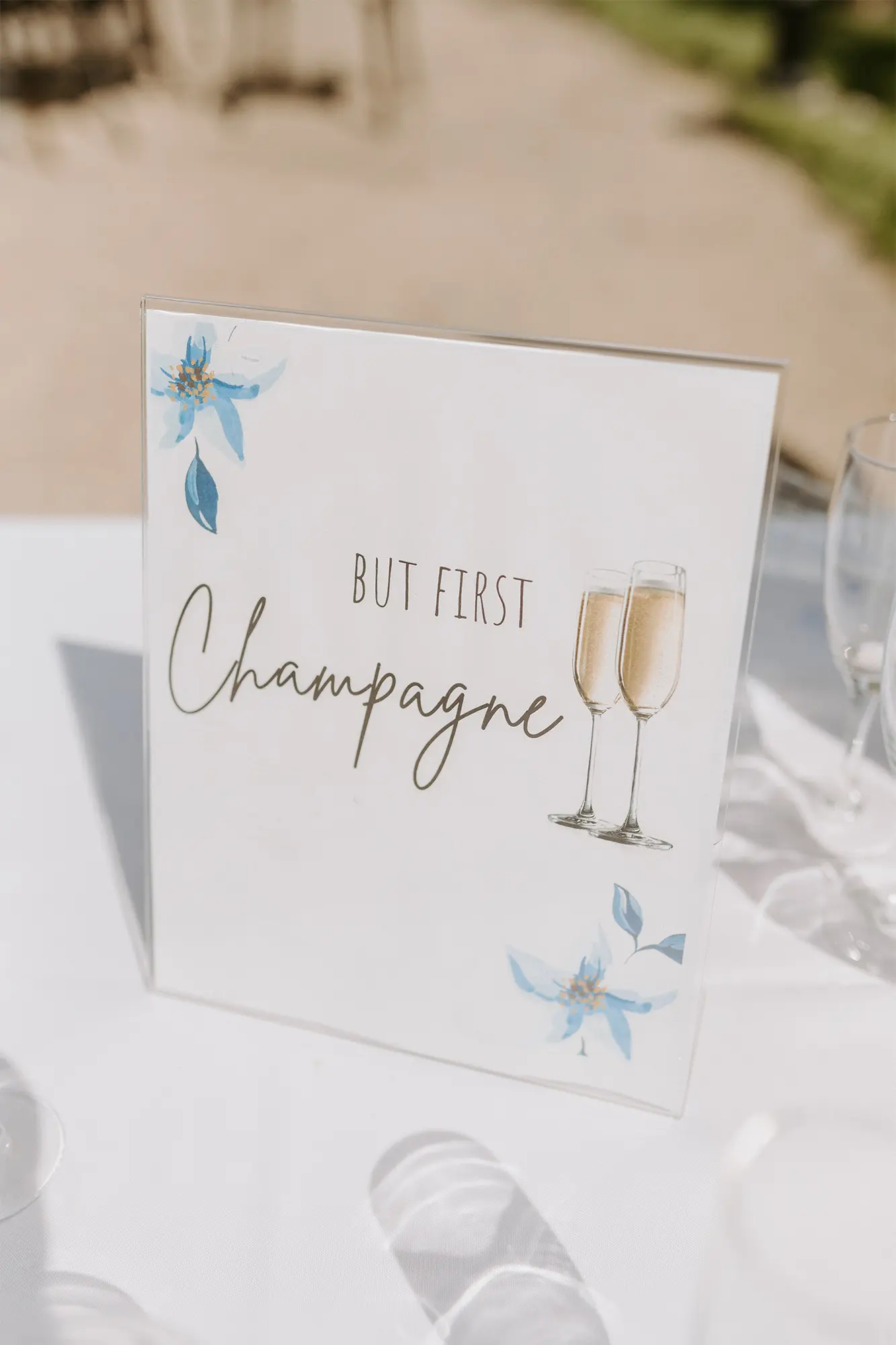 But first… Champagne signage But first... Champagne signage