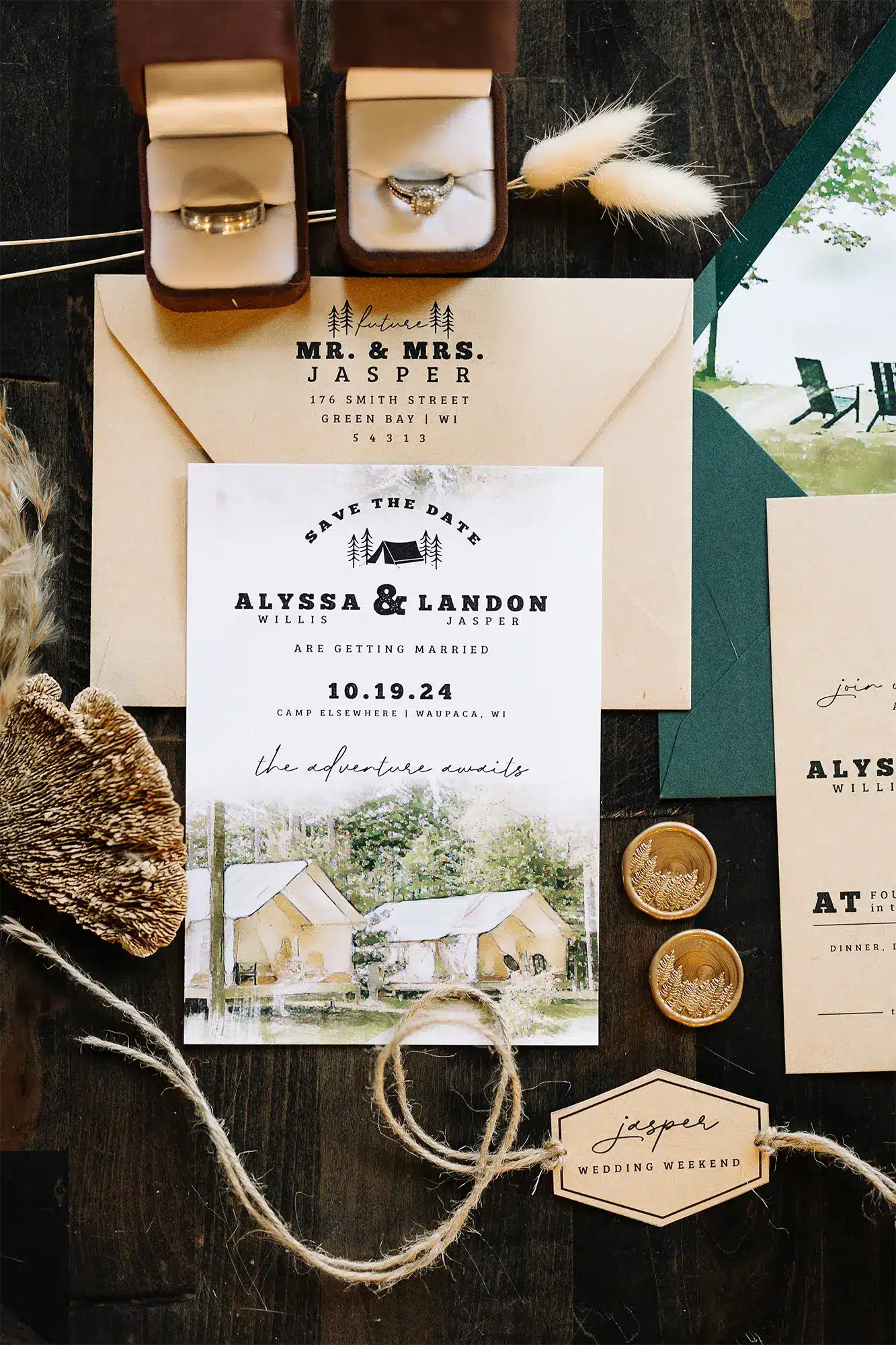 Camp Elsewhere custom designed invitations. Camp Elsewhere custom designed invitations.