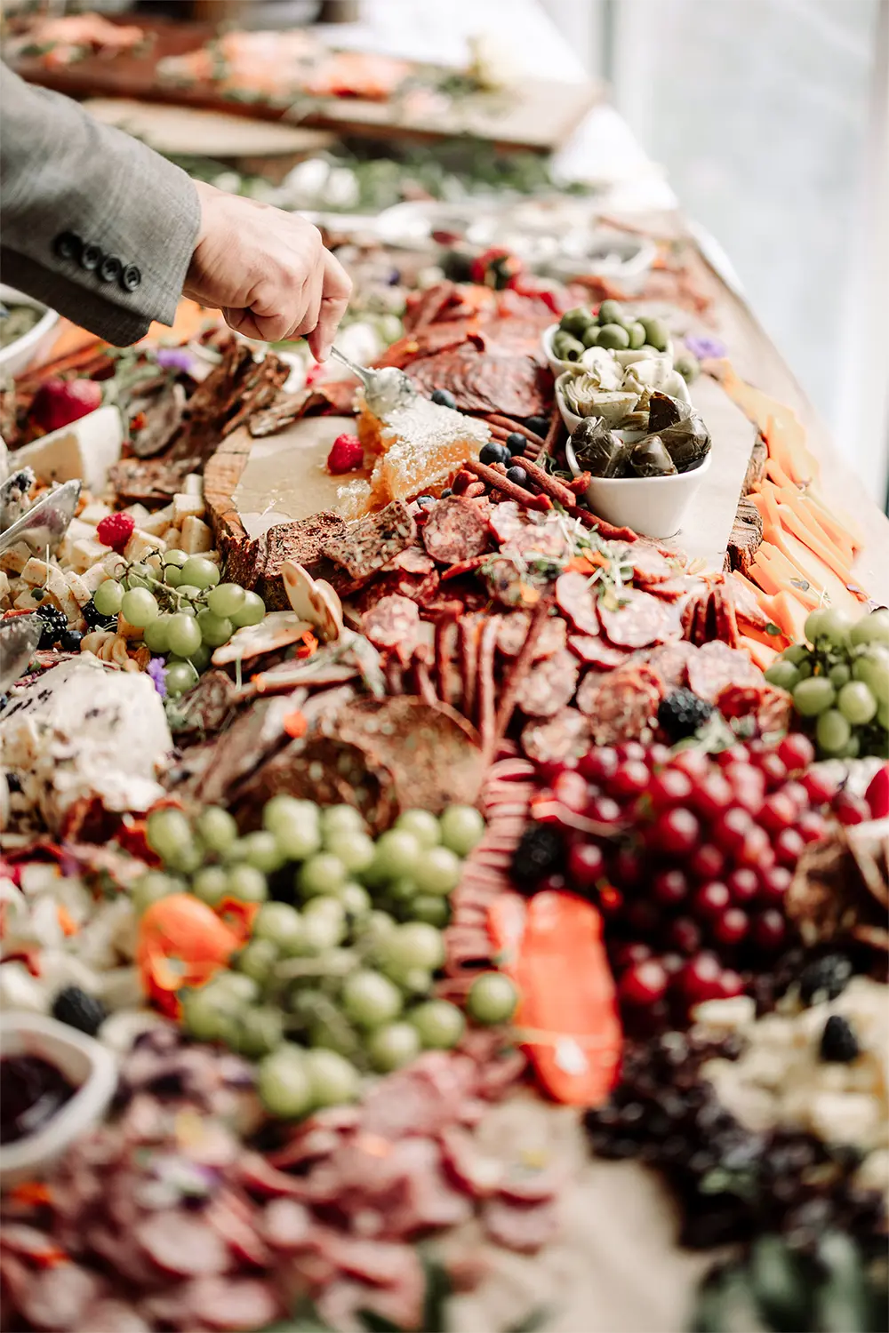 Elegant grazing table at Heidel House wedding. Elegant grazing table at Heidel House wedding.