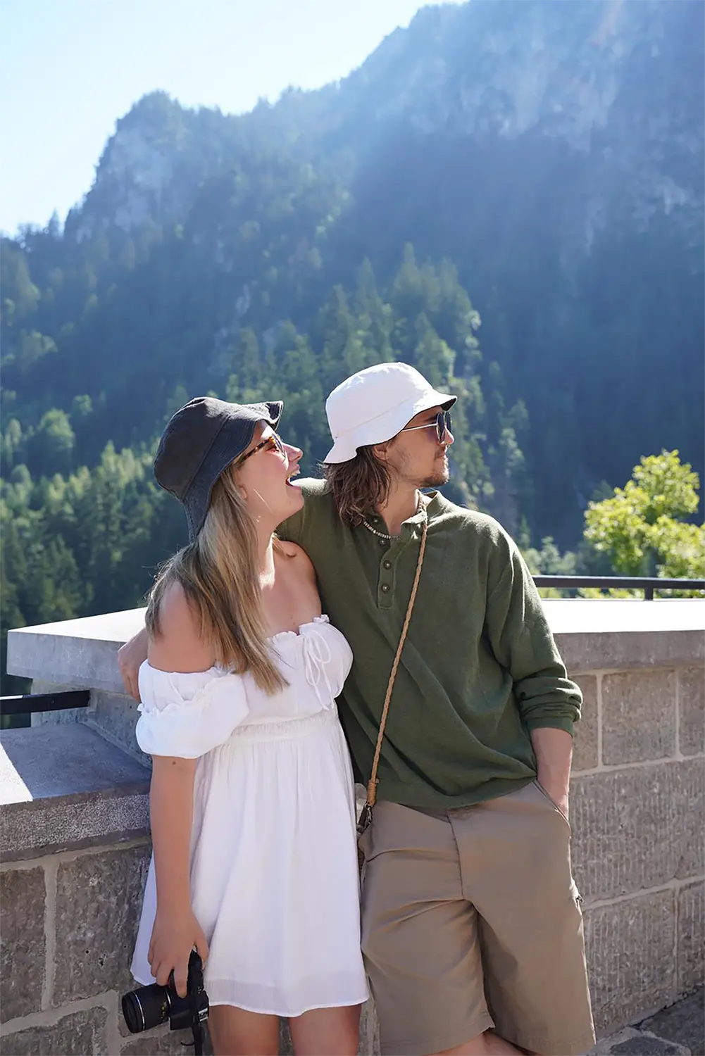 Couple enjoying a pre-honeymoon Switzerland getaway. Couple enjoying a pre-honeymoon Switzerland getaway.