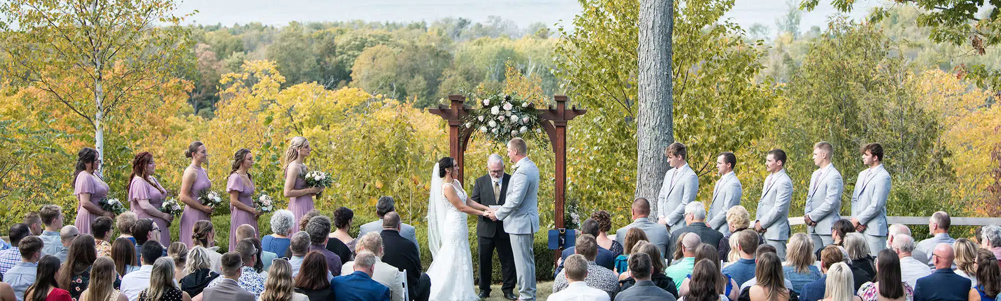 ceremony with lush greenery as backdrop at The Landmark Resort