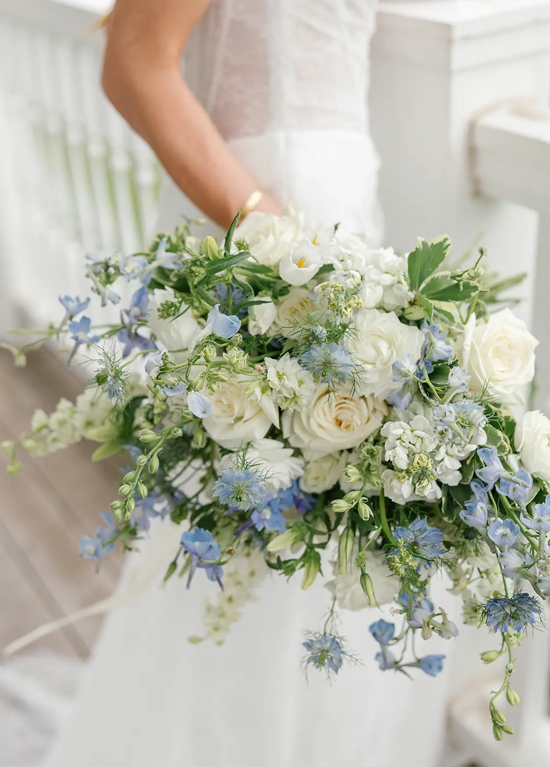 French country bridal bouquet created by The Stock Peddler in Shawano.