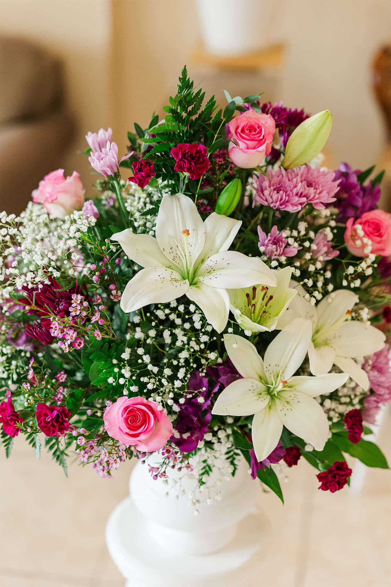 Floral arrangement by Lily and Vine for Stevens Point Wedding