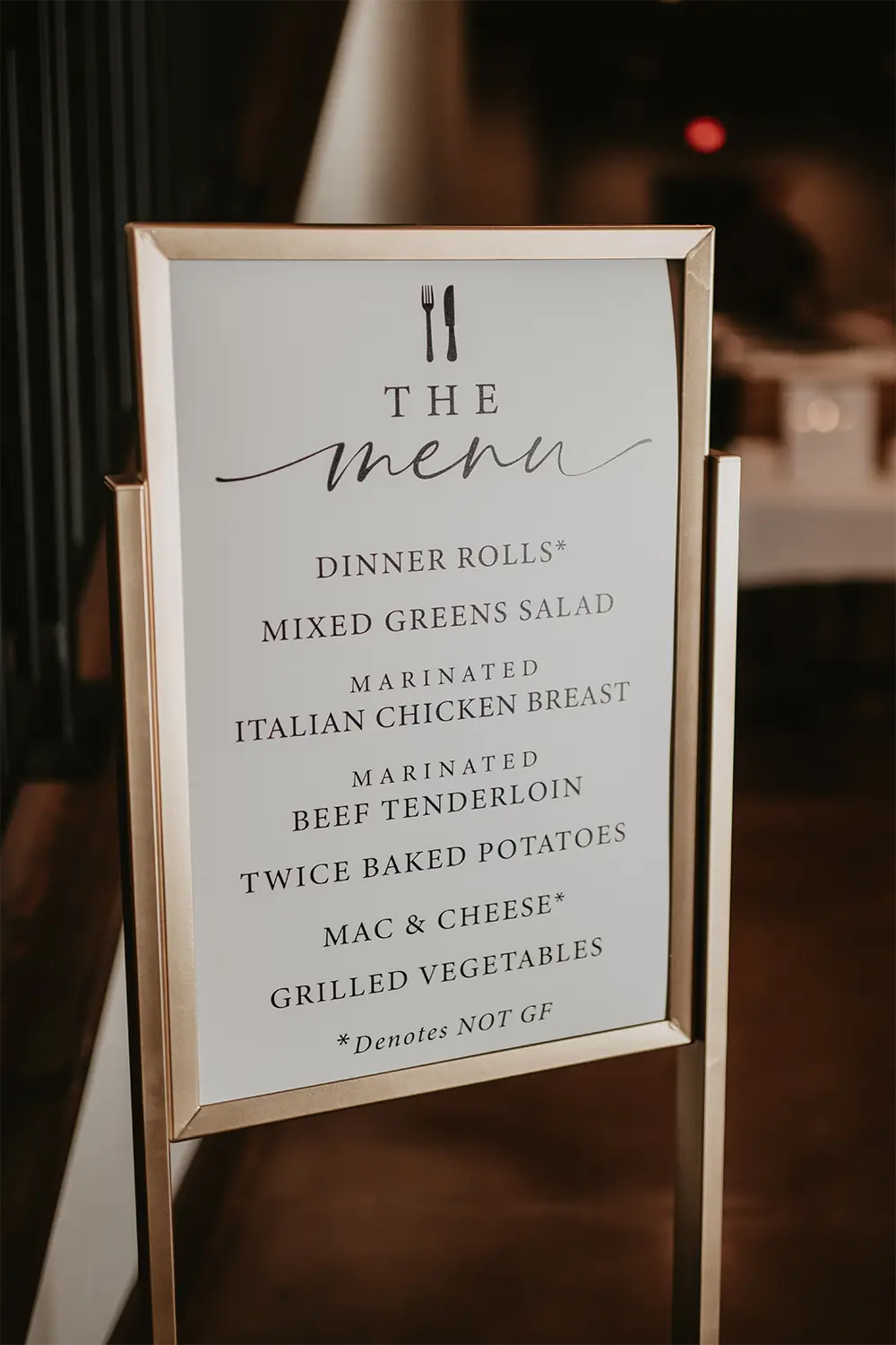 Wedding Menu sign at Pulaski wedding created by L.Designs Wedding Menu sign at Pulaski wedding created by L.Designs