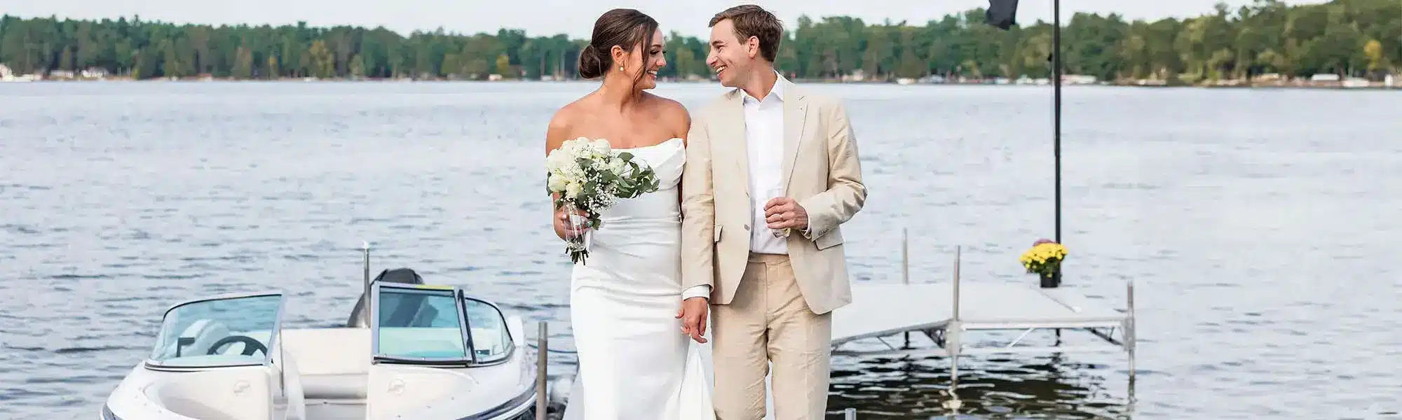 Intimate Clintonville Lakeside Wedding Reception