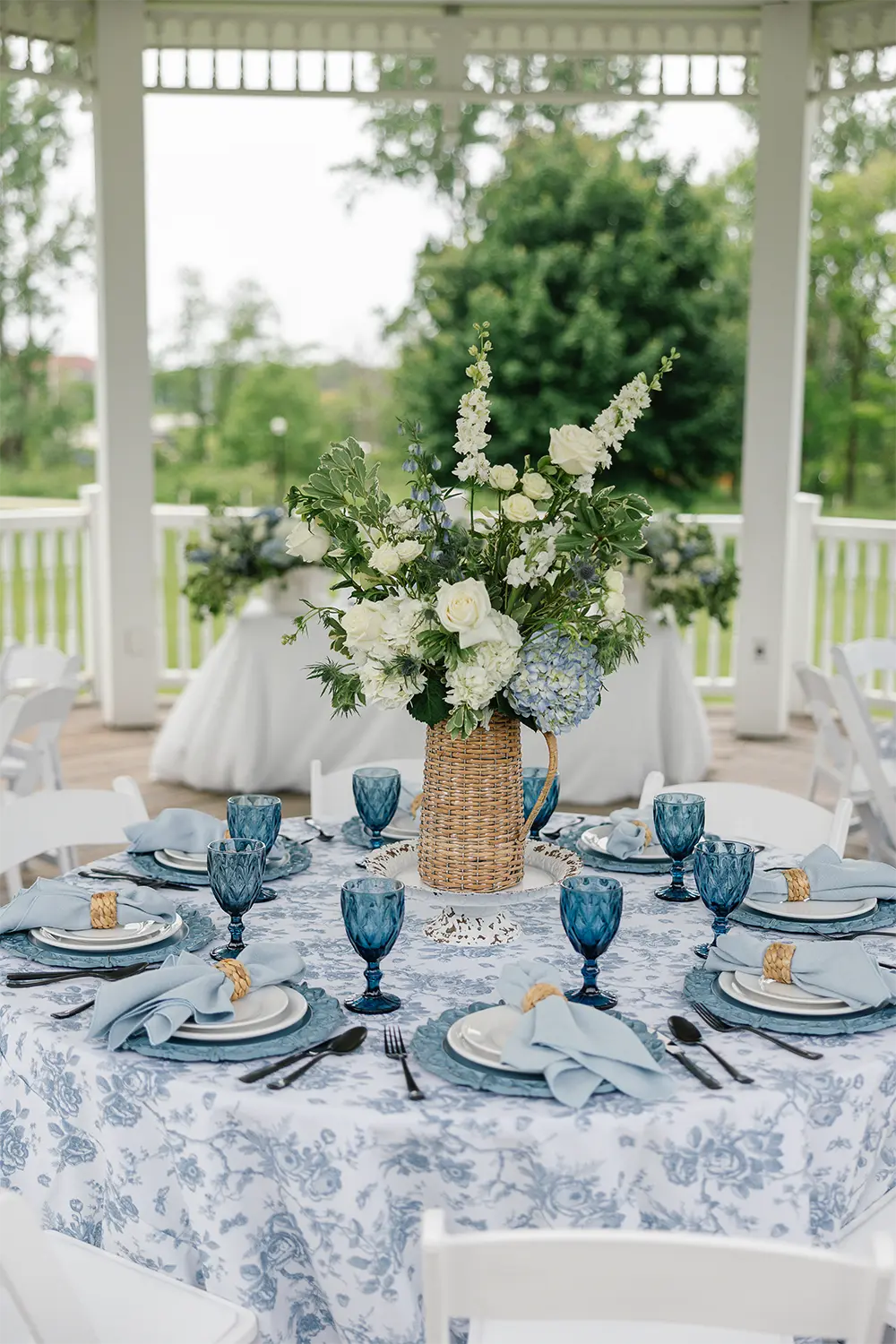 French country inspired table setting. French country inspired table setting.