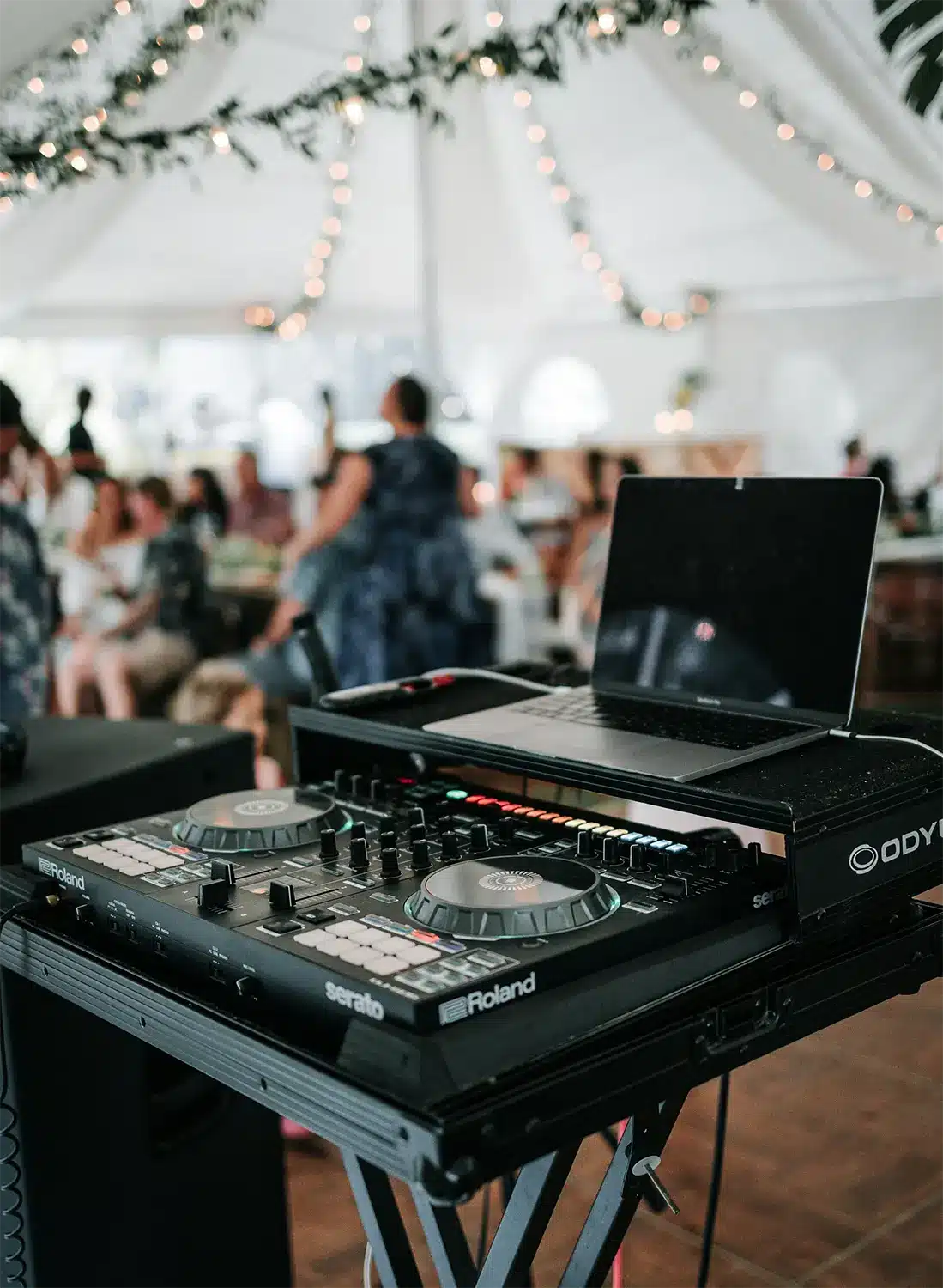 DJ sound system setup. DJ sound system setup.