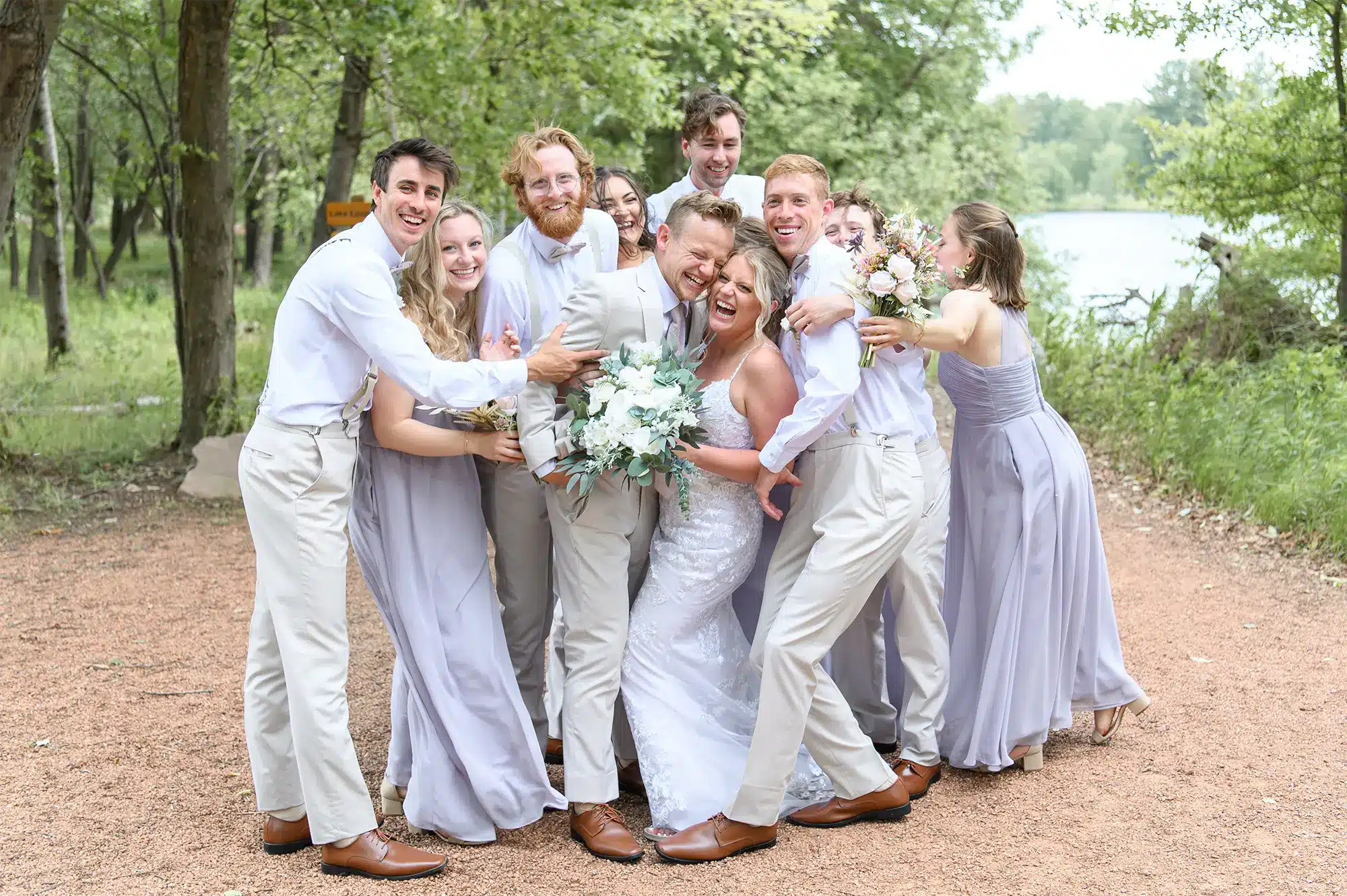 Wedding party at Schmeeckle Reserve
