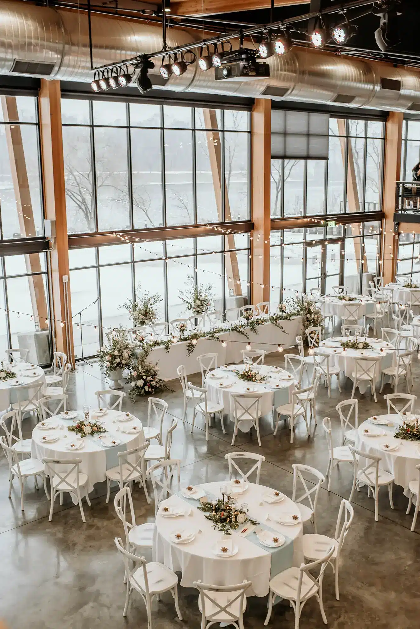 English Country Christmas Wedding Reception at Poplar Hall